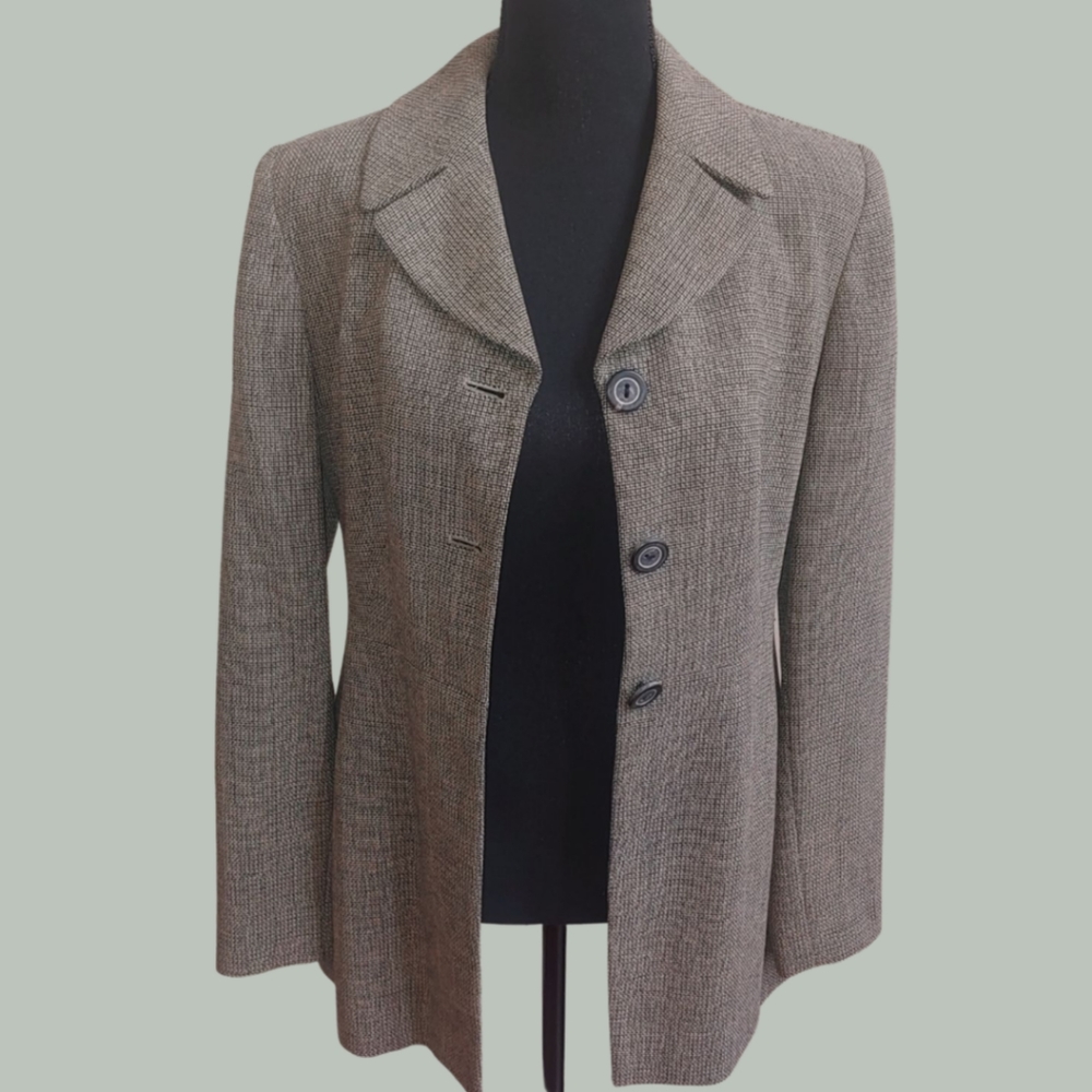 Tahari 100% Wool Three Button Blazer Jacket - Size 4 - Picture 2 of 10